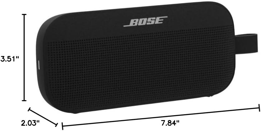 Bose SoundLink Flex Wireless Speaker BLACK : Bluetooth, IP67 Waterproof / Dustproof, Rust / UV Resistant, Up to 12 Hrs Battery Life