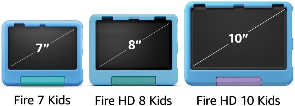 Amazon Fire 7 Kids tablet (newest model) ages 3-7. Top-selling 7" kids tablet on Amazon. Includes 6 months of ad-free and exclusive content, easy parental controls, 10-hr battery, 16 GB