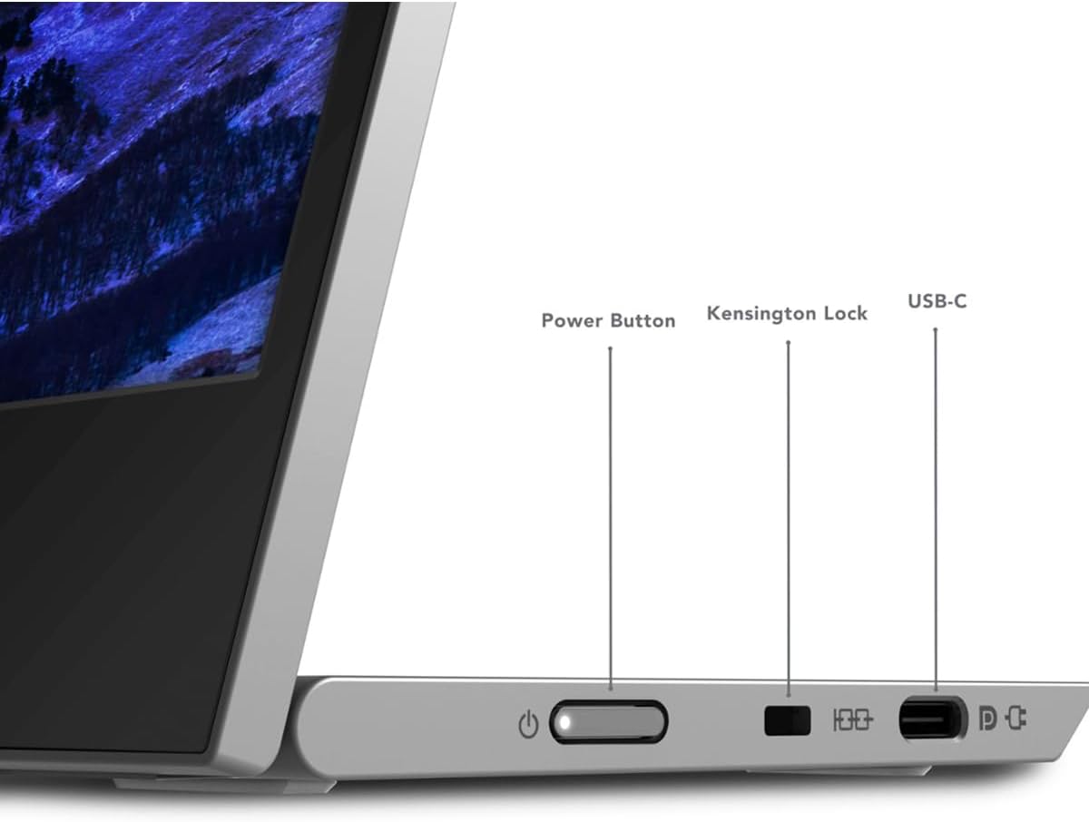 Lenovo L15 Portable Monitor, 15.6” Display, Full HD Resolution, IPS Panel, 250 nits Brightness, 60Hz Refresh Rate, USB-C Ports, Height-Adjustable Stand, Flicker-Free Technology