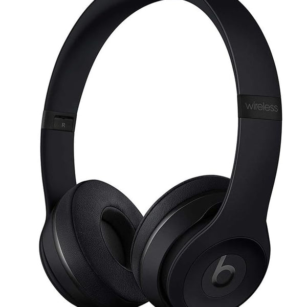 Apple Beats Solo³ Wireless On-Ear Headphones MATTE BLACK : Bluetooth, Foldable Design, Fast Charge, Built-In Microphone, Up to 40 Hrs Battery Life, Carrying Case
