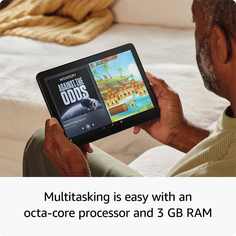 Amazon Fire HD 10 tablet, built for relaxation, 10.1" vibrant Full HD screen, octa-core processor, 3 GB RAM, 32 GB