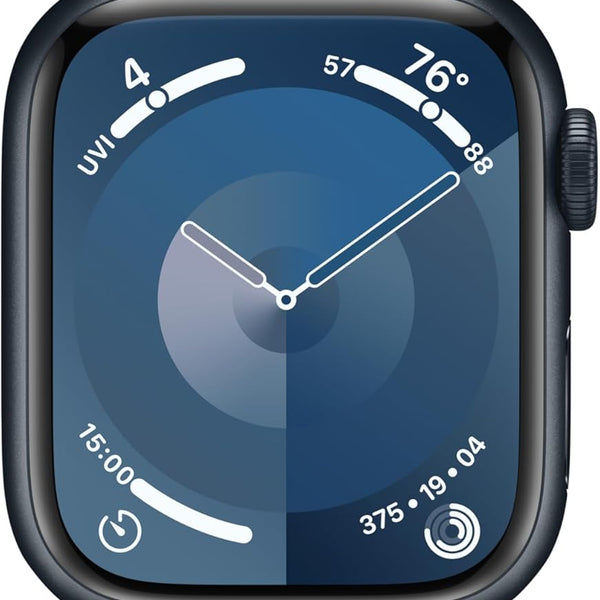 Apple Watch Series 9 [GPS 41mm] Smartwatch with Midnight Aluminum Case with Midnight Sport Band S/M. Fitness Tracker, ECG Apps, Always-On Retina Display, Water Resistant
