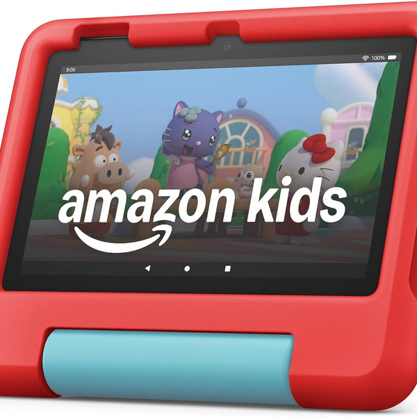 Amazon Fire 7 Kids tablet (newest model) ages 3-7. Top-selling 7" kids tablet on Amazon. Includes ad-free and exclusive content, easy parental controls, 10-hr battery, 16 GB