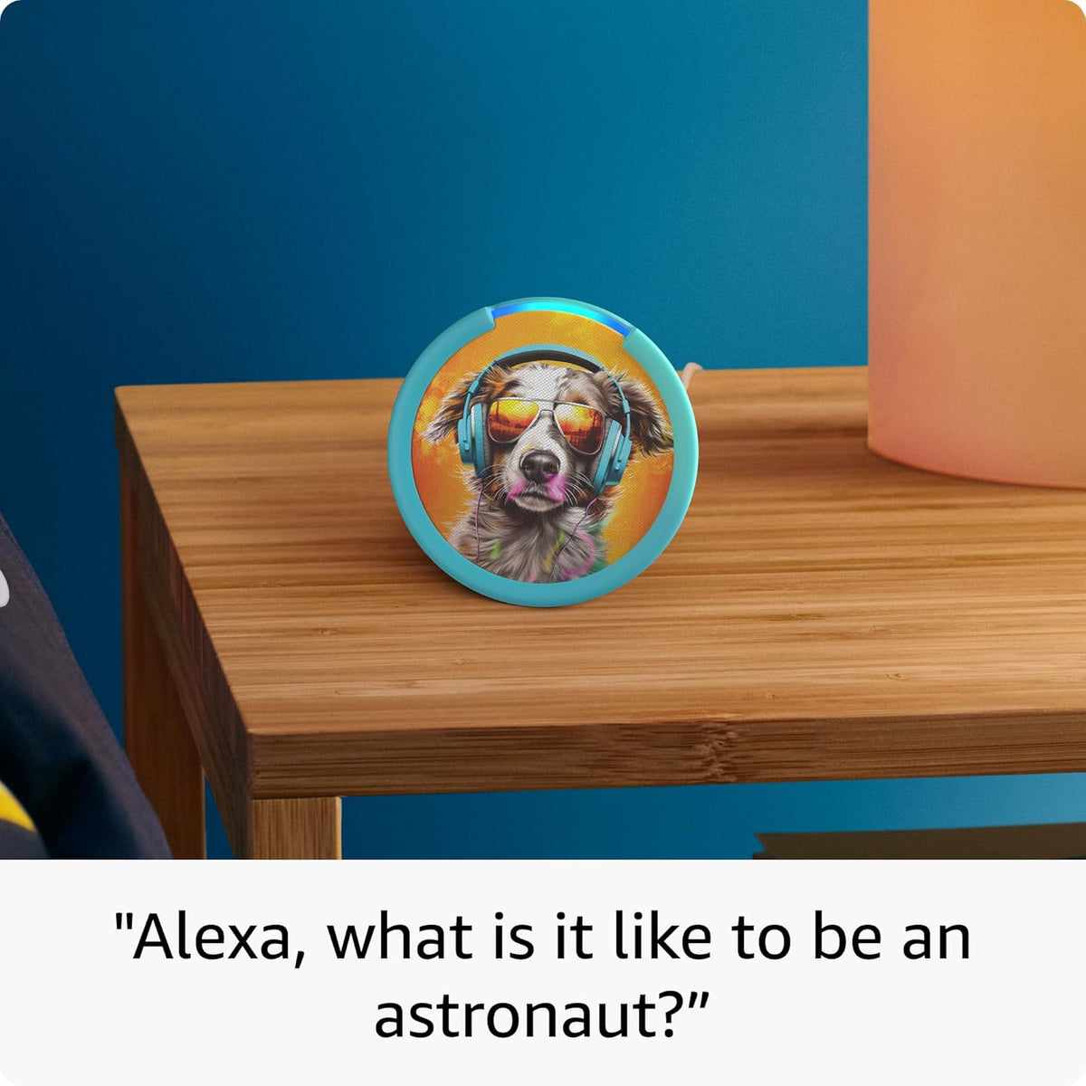 Amazon Echo Pop Kids (newest model), Designed for kids, with parental controls, Includes 6 months of Amazon Kids+