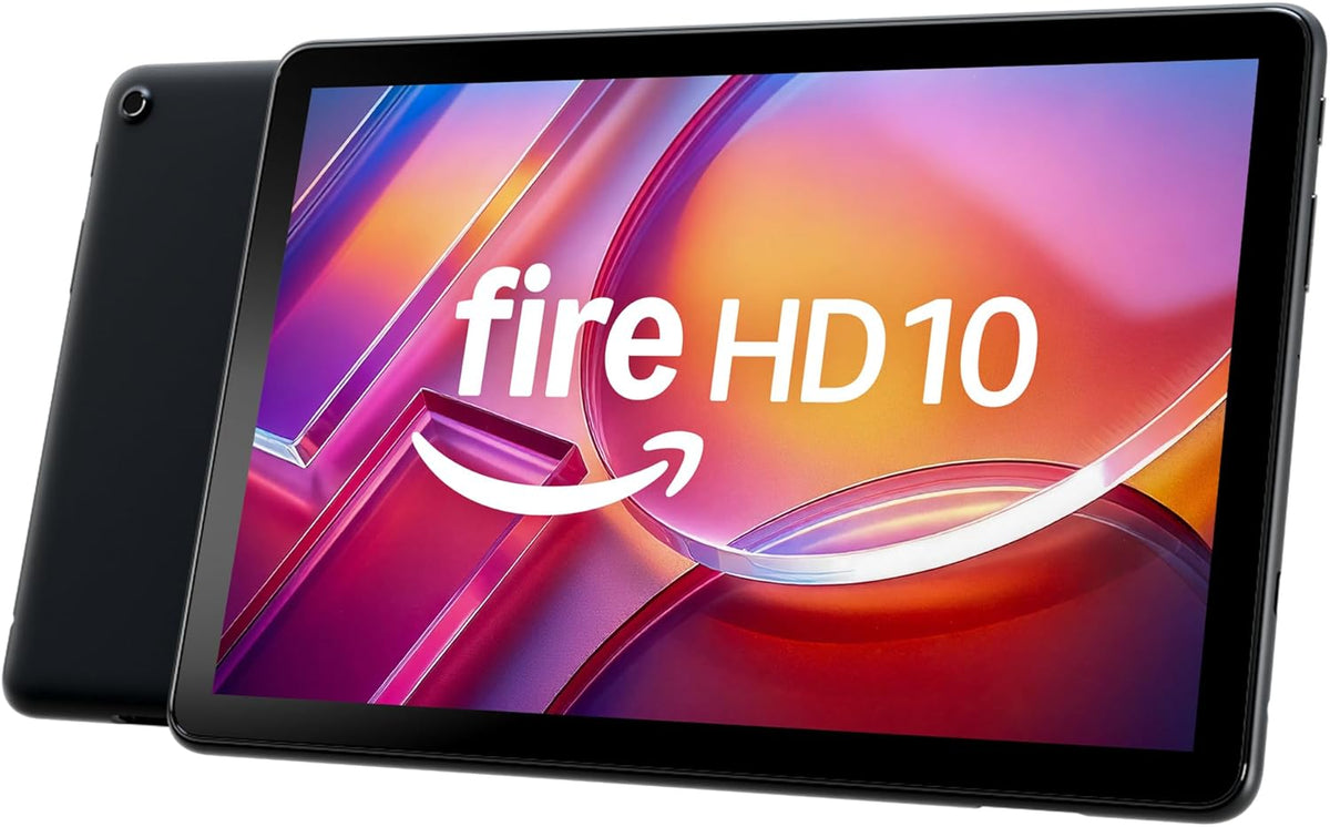Amazon Fire HD 10 tablet (newest model) built for relaxation, 10.1" vibrant Full HD screen, octa-core processor, 3 GB RAM, 64 GB