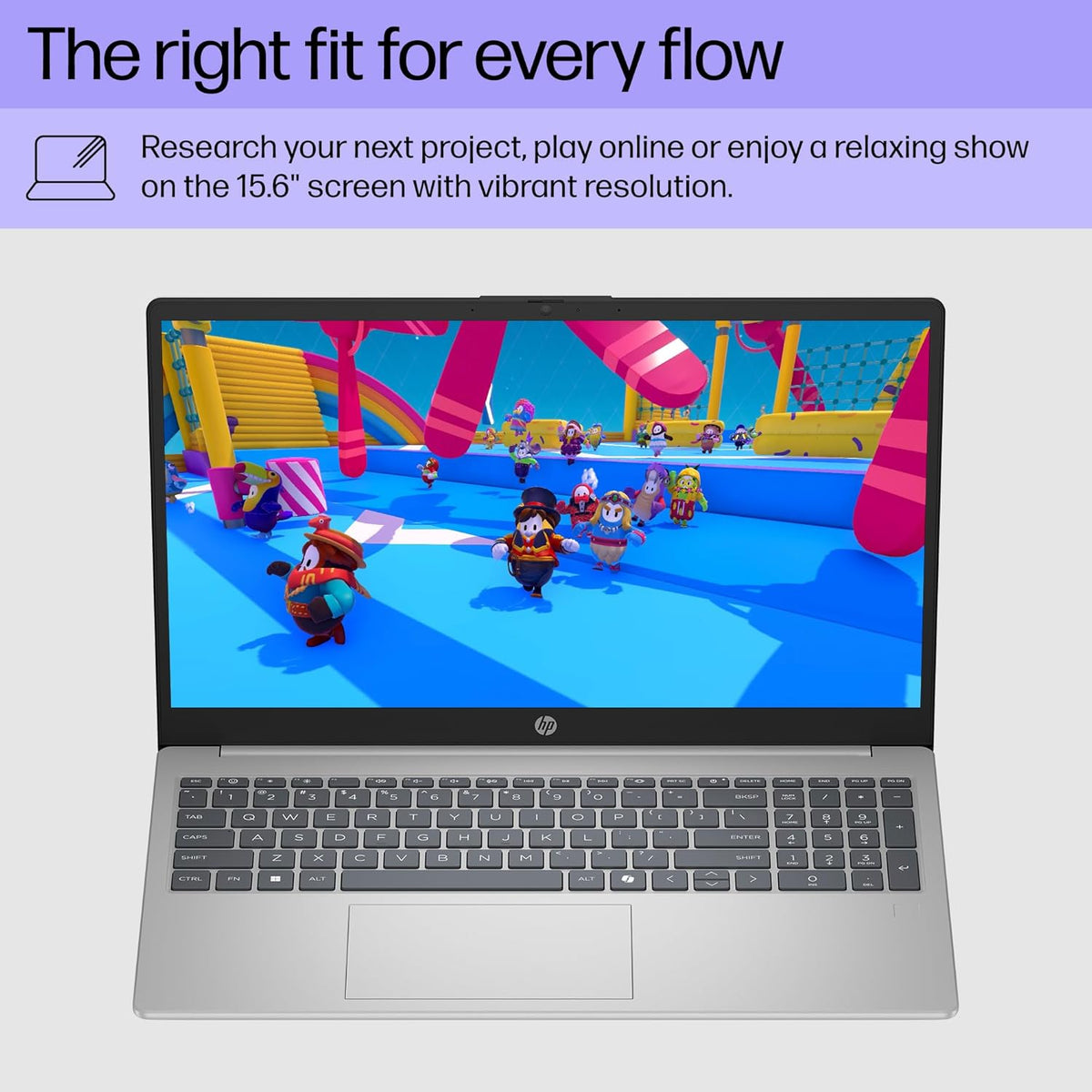 HP 15.6 inch Laptop, HD Touchscreen Display, AMD Ryzen 3 7320U, 8 GB RAM, 256 GB SSD, AMD Radeon Graphics, Windows 11 Home