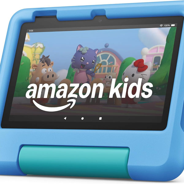 Amazon Fire 7 Kids tablet, ages 3-7. Top-selling 7" kids tablet on Amazon. Includes ad-free and exclusive content, easy parental controls, 10-hr battery, 16 GB