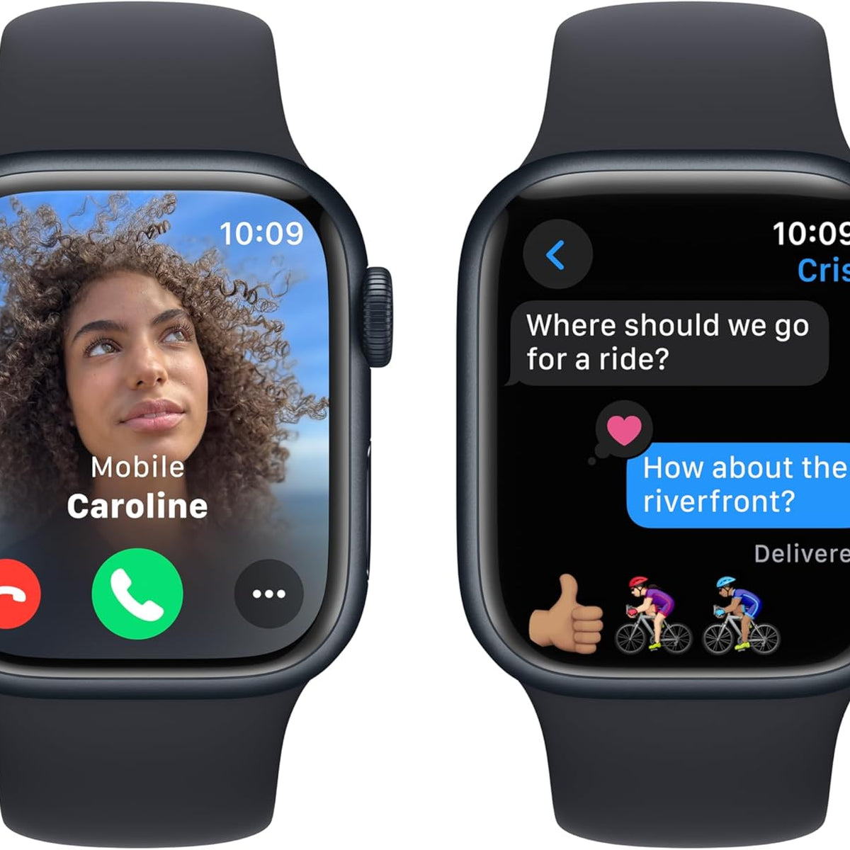 Apple Watch Series 9 [GPS 41mm] Smartwatch with Midnight Aluminum Case with Midnight Sport Band S/M. Fitness Tracker, ECG Apps, Always-On Retina Display, Water Resistant