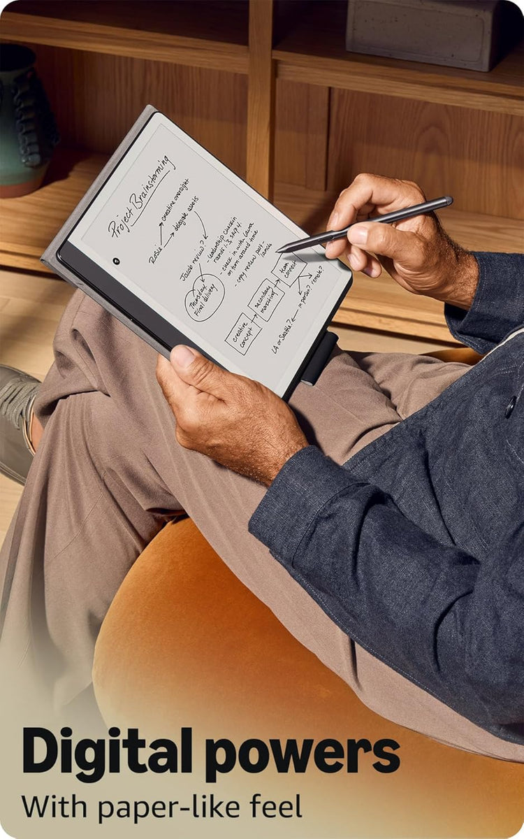 Amazon Kindle Scribe (64GB) - Your notes, documents and books, all in one place. With built-in AI notebook summarization. Includes Premium Pen