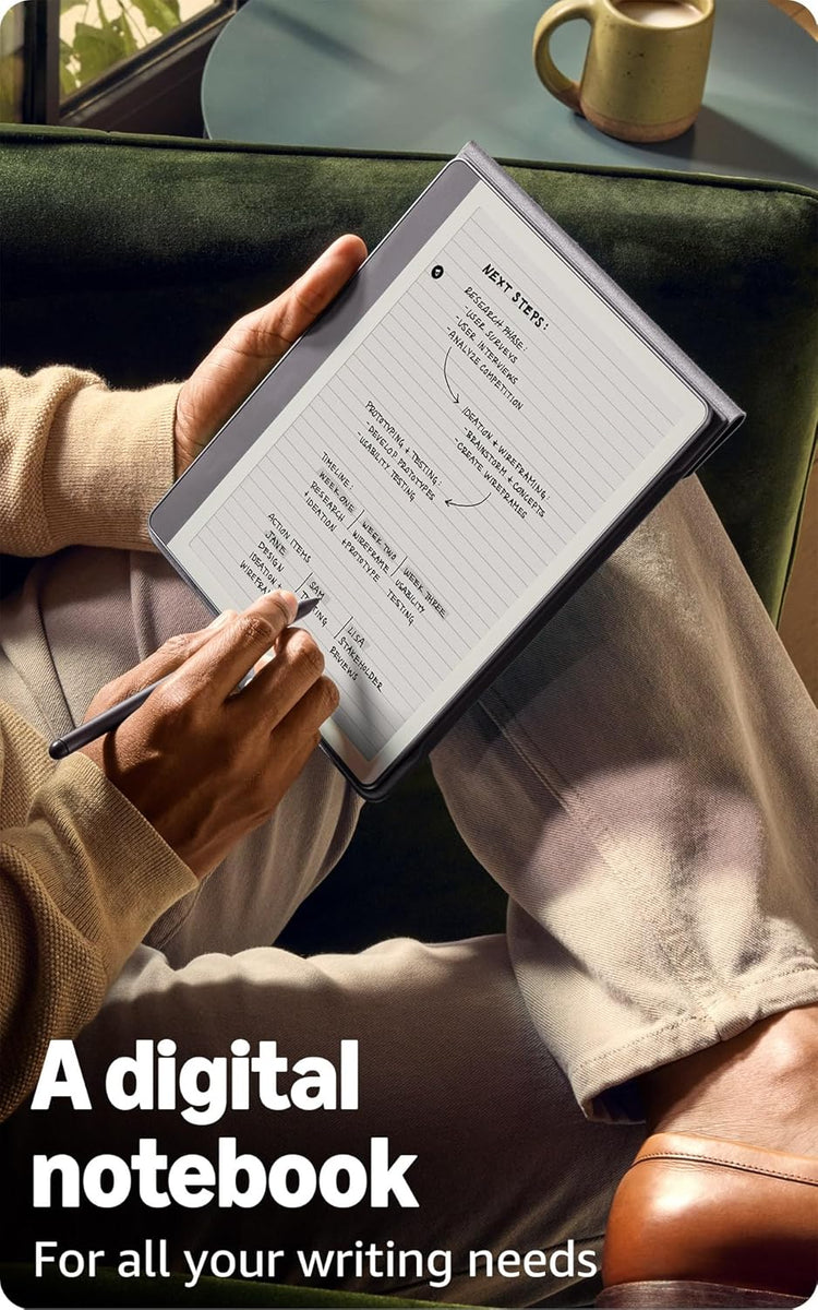 Amazon Kindle Scribe (32GB) - Your notes, documents and books, all in one place. With built-in AI notebook summarization. Includes Premium Pen