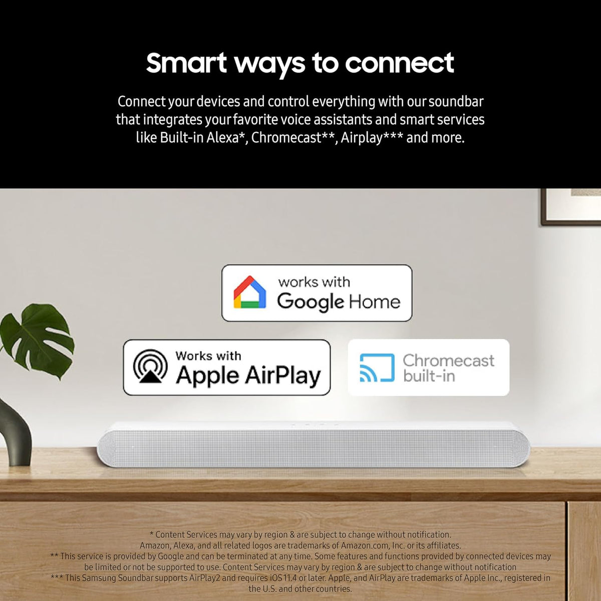 SAMSUNG HW-S800B/ZA 3.2.1ch Soundbar w/ Wireless Dolby Atmos DTS Virtual:X, Ultra Slim Design, Q Symphony, SpaceFit Sound, Airplay 2, Game Pro Mode, Alexa Built-In, 2022