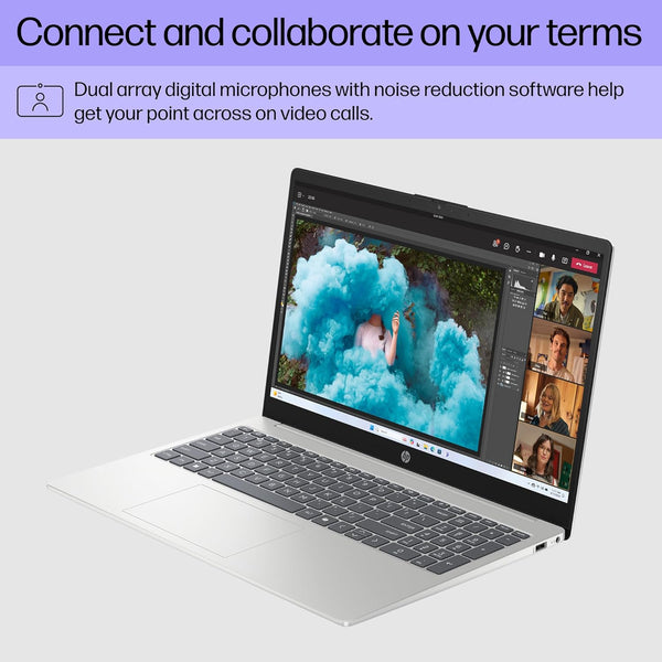 HP 15.6 inch Laptop, HD Touchscreen Display, AMD Ryzen 3 7320U, 8 GB RAM, 256 GB SSD, AMD Radeon Graphics, Windows 11 Home