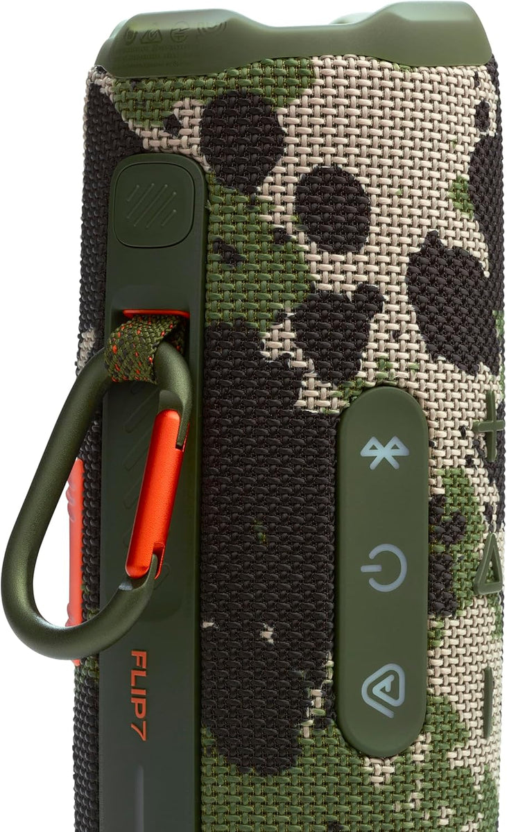 JBL Flip 7 - Portable Waterproof and Drop-Proof Speaker, Bold Pro Sound with AI Sound Boost, 16Hrs of Playtime, and PushLock System with Interchangeable Accessories
