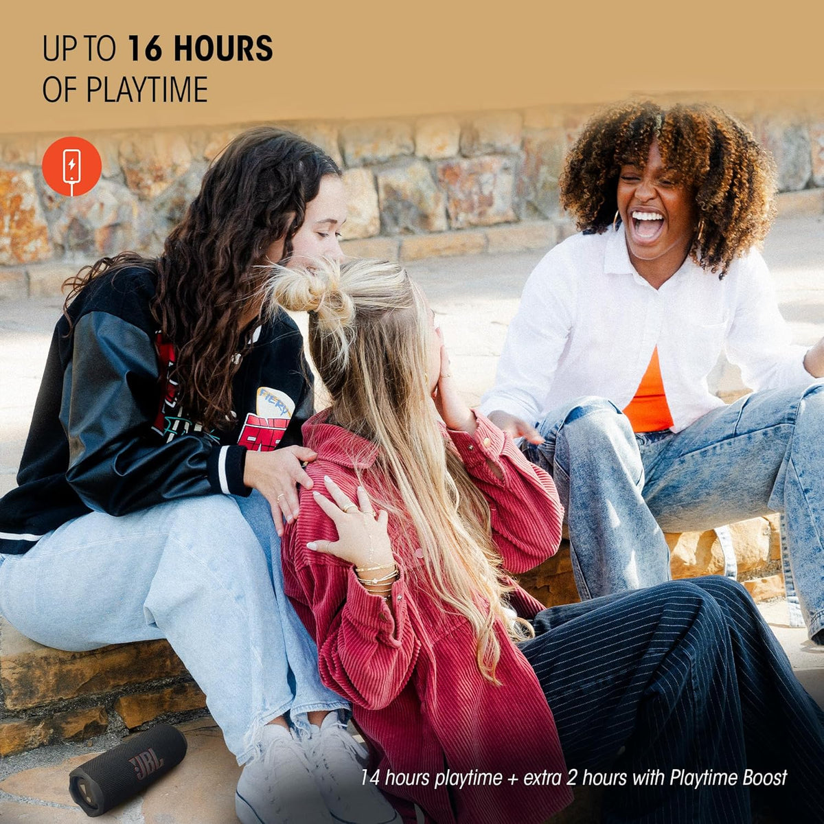 JBL Flip 7 - Portable Waterproof and Drop-Proof Speaker, Bold Pro Sound with AI Sound Boost, 16Hrs of Playtime, and PushLock System with Interchangeable Accessories